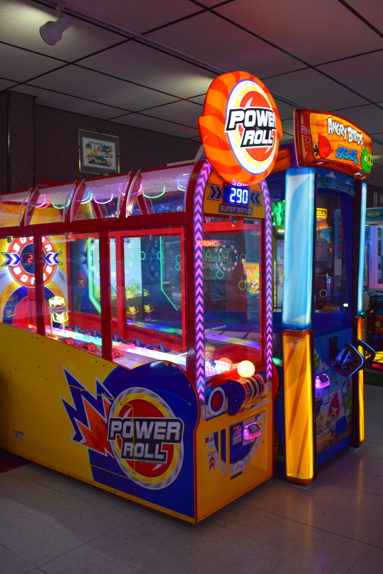 Game station of Power Roll & Angry Birds Arcade